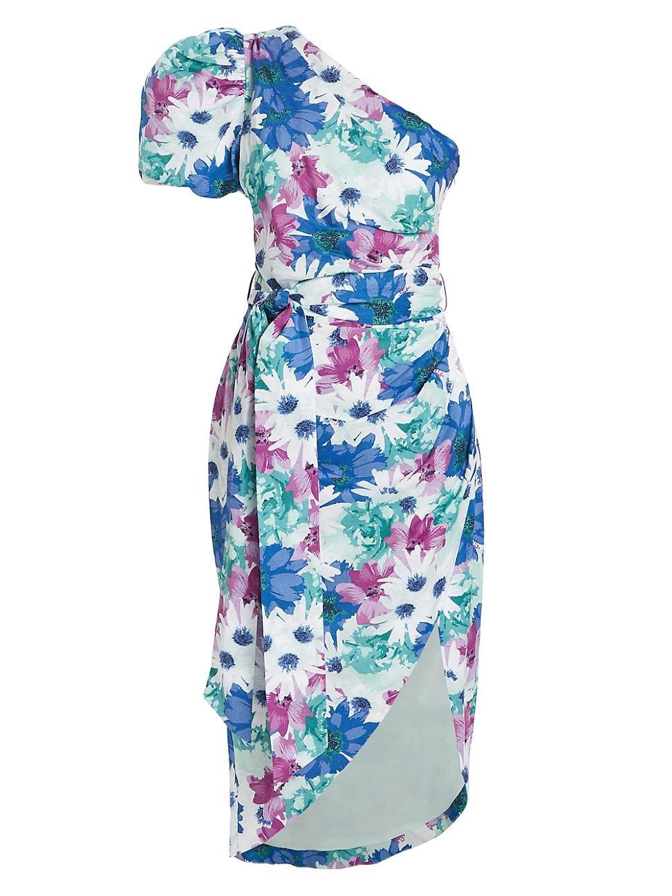 Womens Cove Floral Midi-Dress - Product Image