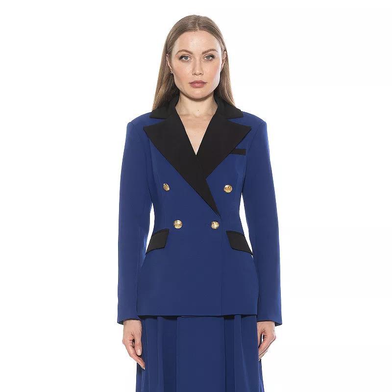 Women's ALEXIA ADMOR Farrah Twill Classic Double Breasted Jacket, Size: 12, Pink Product Image