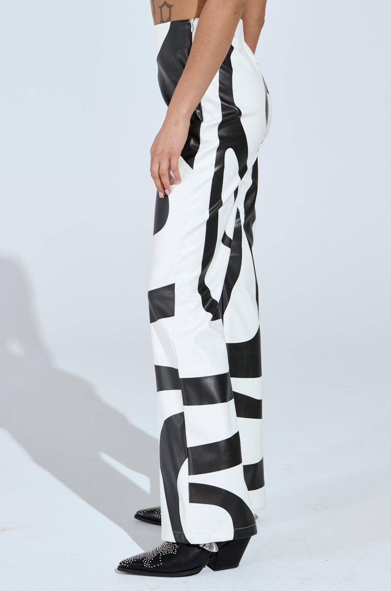 GROOVE ON FAUX LEATHER FLARE TROUSER Girls Product Image