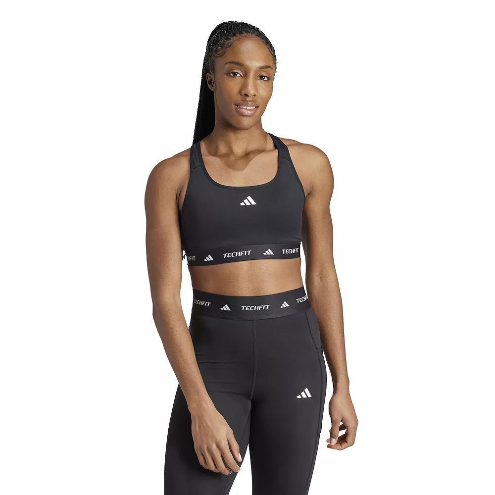 adidas Techfit Training Sports Bra, Women's, Size: Small, Black Product Image