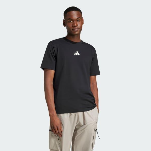 adidas City Escape Space Graphic Tee Wonder Silver XL Mens Product Image