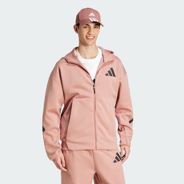adidas Z.N.E. Full-Zip Hooded Track Jacket Black S Mens Product Image