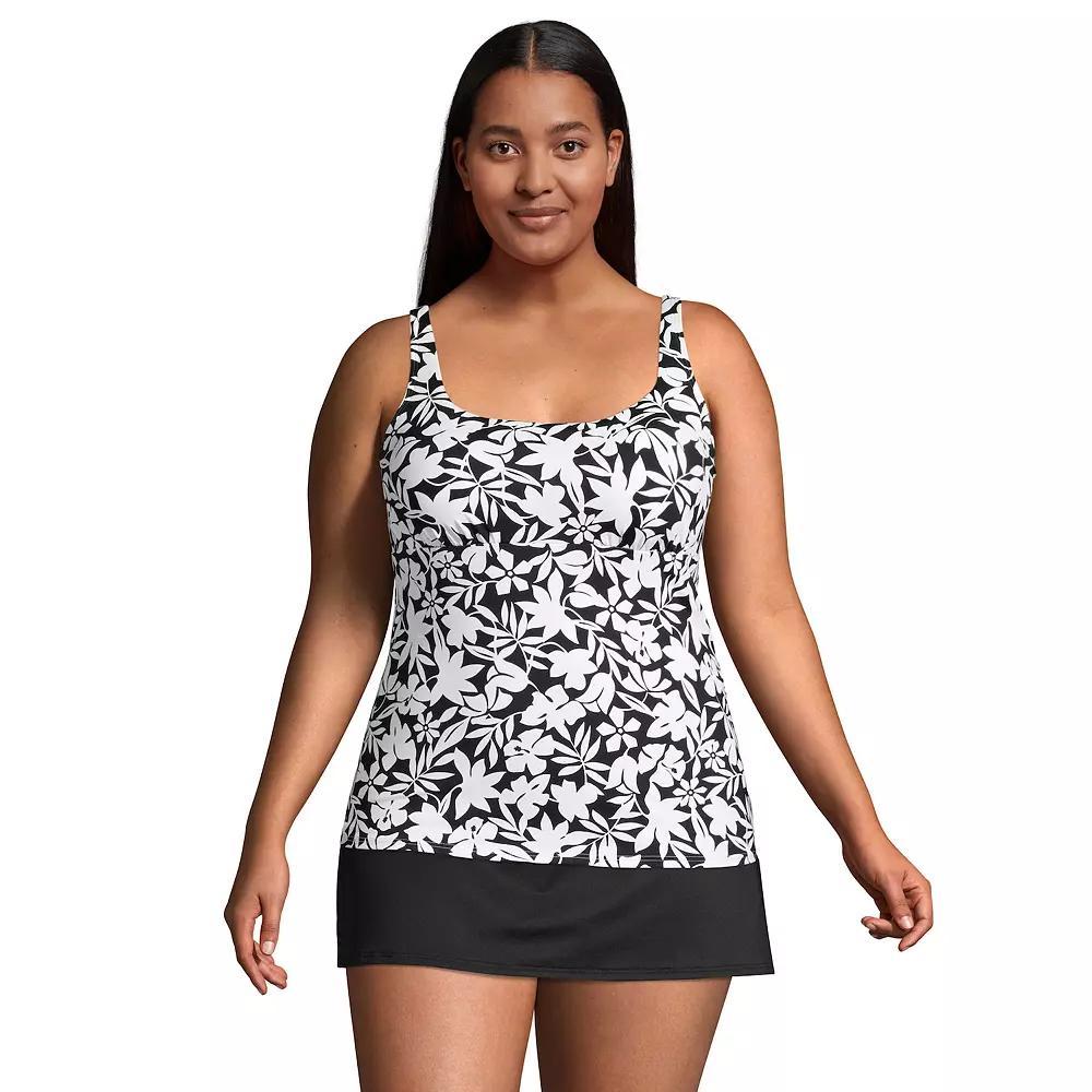 Womens Lands End DD-Cup UPF 50 Squareneck Underwire Tankini Top Product Image