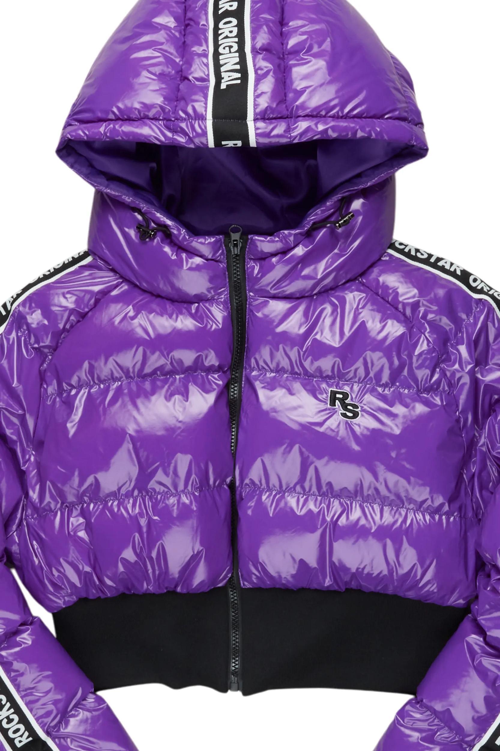 Jackey Purple 2.0 Crop Puffer Jacket Female Product Image