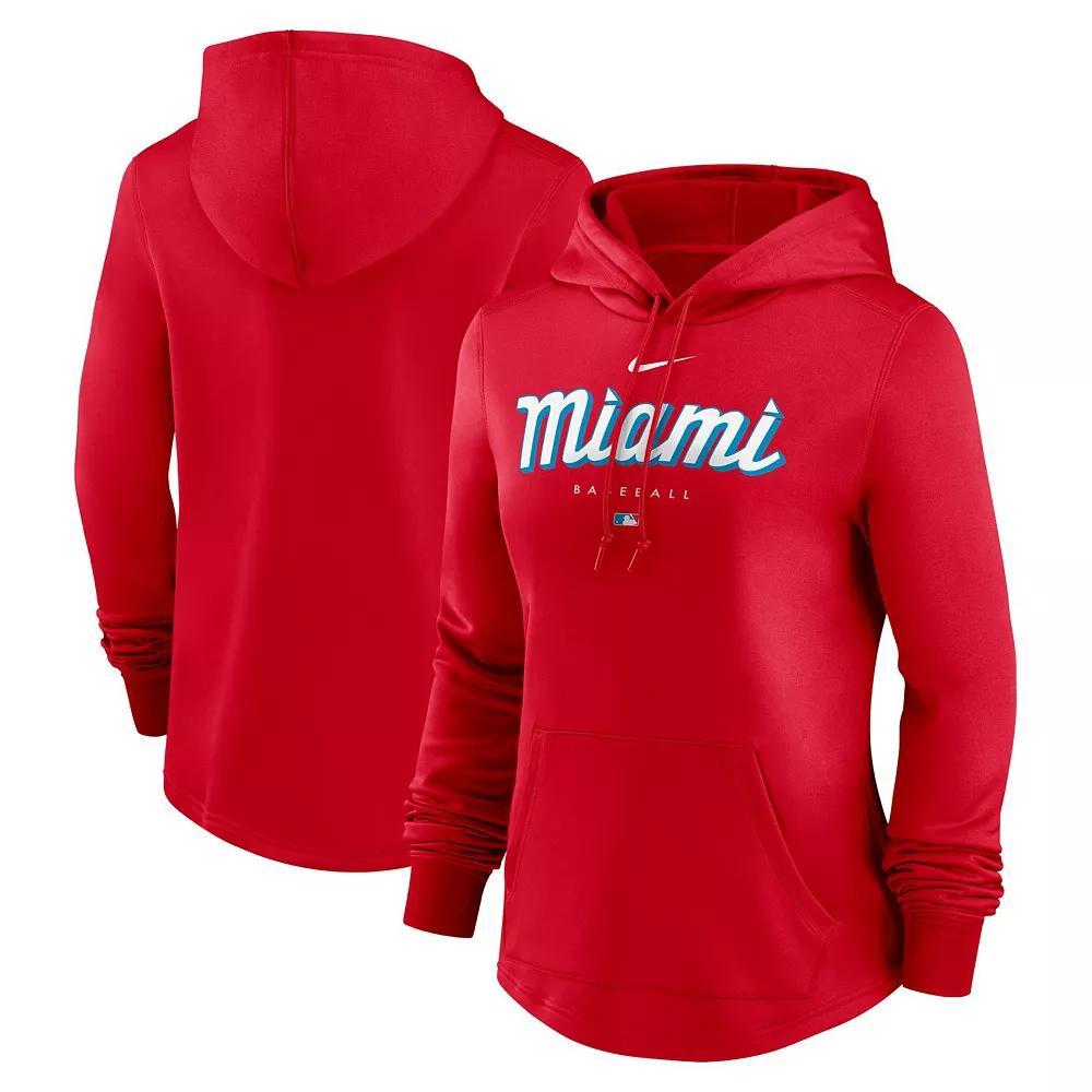 Womens Nike Miami Marlins City Connect Pregame Performance Pullover Hoodie Product Image