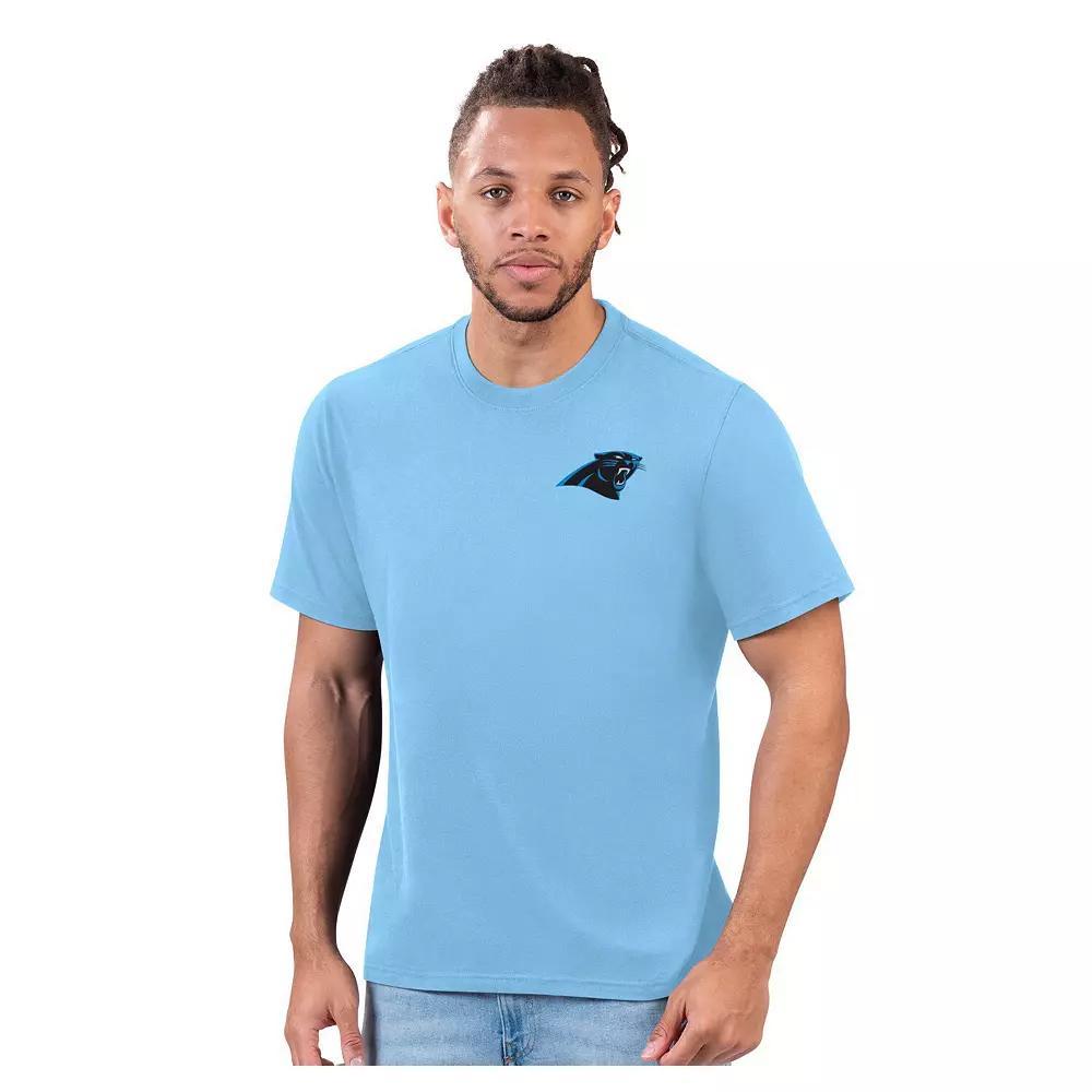 Men's Margaritaville Light Blue Carolina Panthers Flip Flop T-Shirt, Size: 3XL Product Image