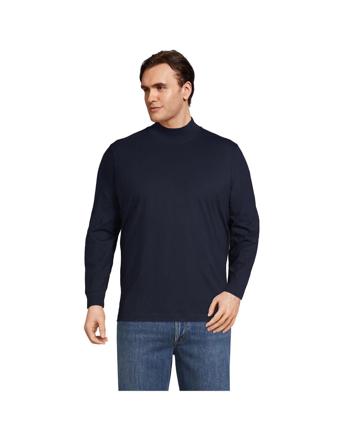 Big & Tall Lands' End Super-T Classic-Fit Mock Turtleneck, Men's, Size: 4XB, White Product Image