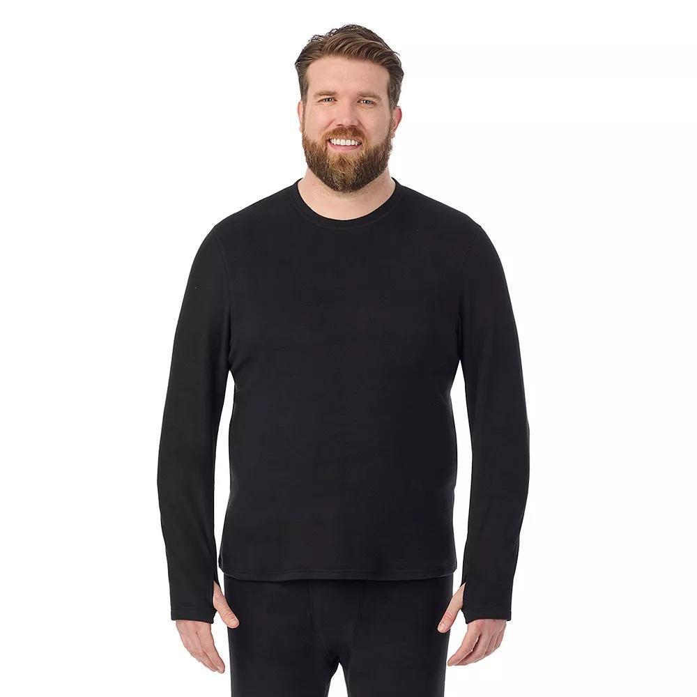 Big & Tall Cuddl Duds® Midweight Fleecewear Performance Base Layer Crew Top, Men's, Size: 3XB, Black Product Image