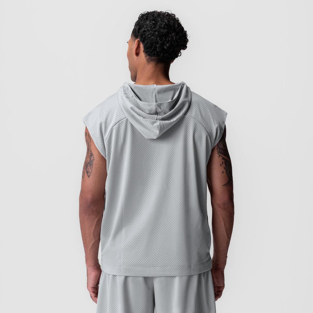 0983. Reversible 2-in-1 Cutoff Hoodie - Slate Grey Product Image