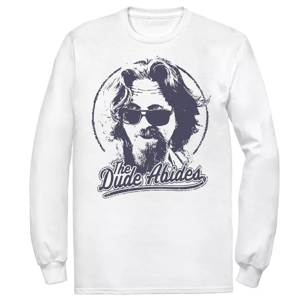 Men's Big Lebowski The Dude Abides Classic Circle Logo Tee, Size: Large, White Product Image