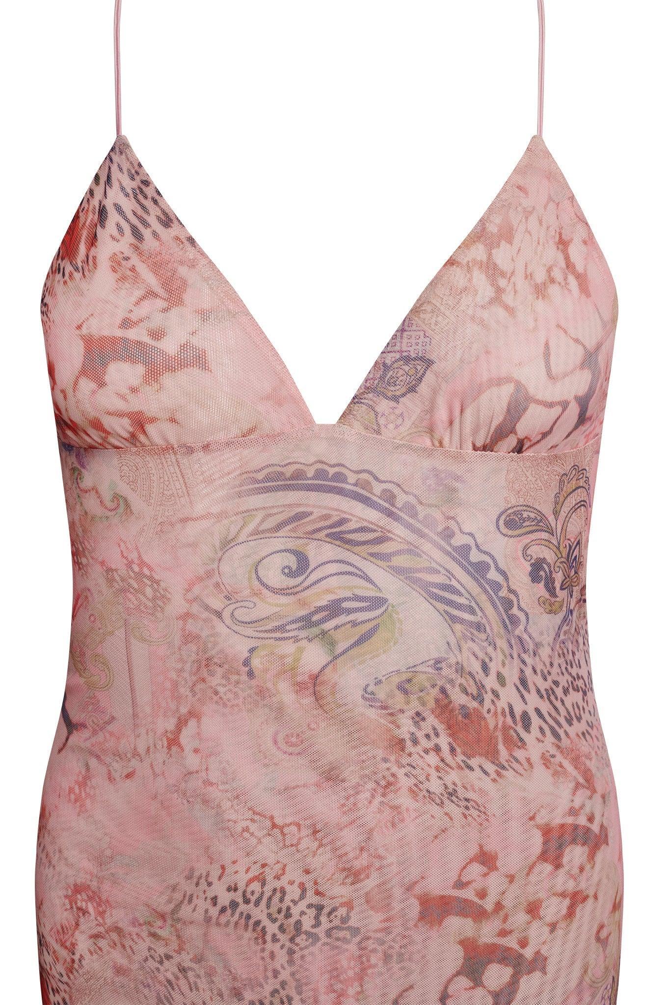 ELLERY DRESS - PINK : FLORA PAISLEY Product Image