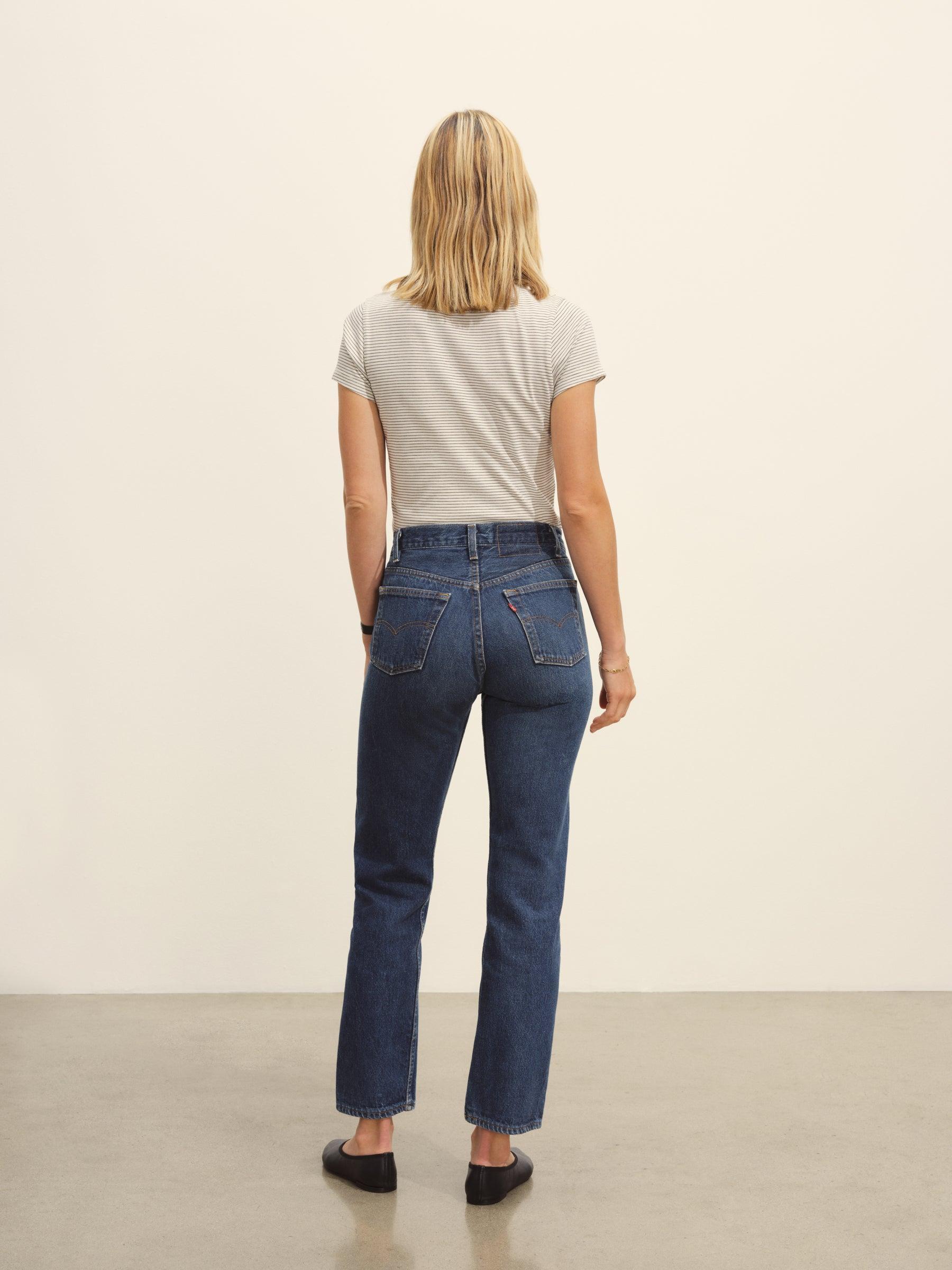 Natural/Black Seaport Stripe Slim Crew Product Image