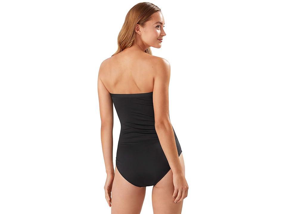 Tommy Bahama Pearl Shirred Bandeau One-Piece Women's Swimsuits One Piece Product Image