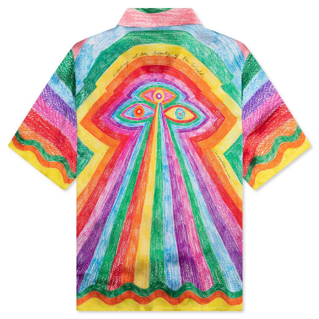 Mind Vibrations Silk Satin Shirt - Multi Male Product Image
