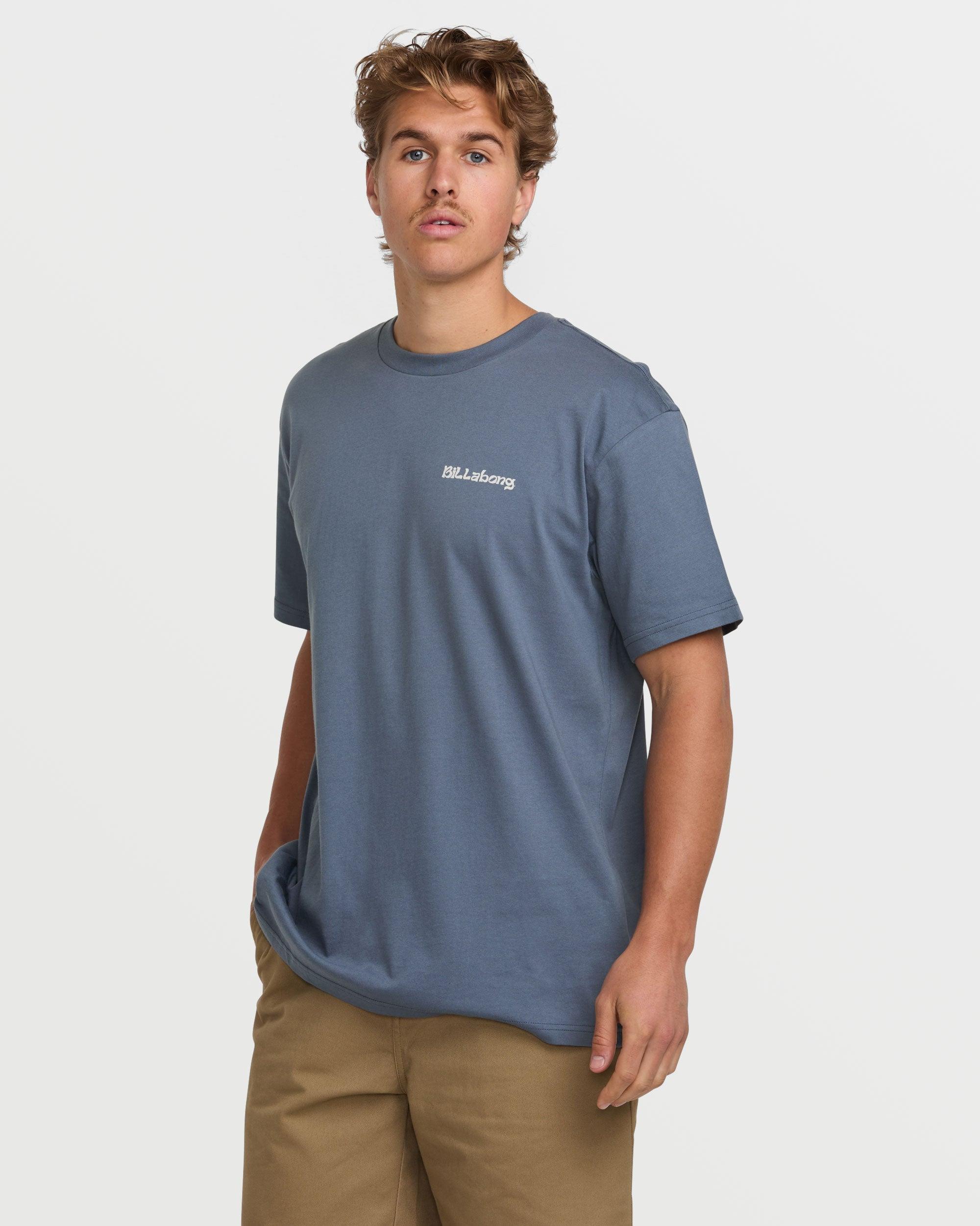 Trouble In Paradise Premium Tee - Slate Blue Male Product Image