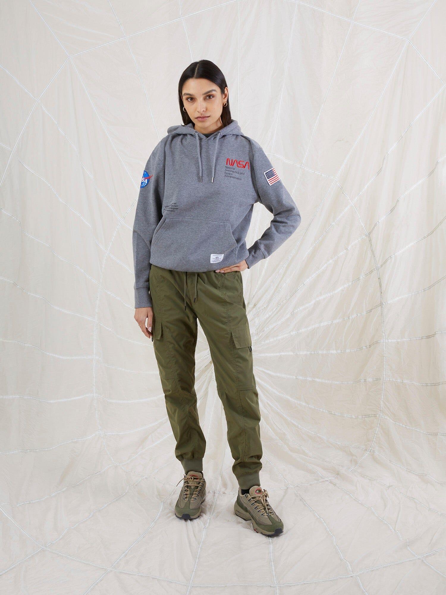 NASA WORM LOGO HOODIE (CHARCOAL) Male Product Image
