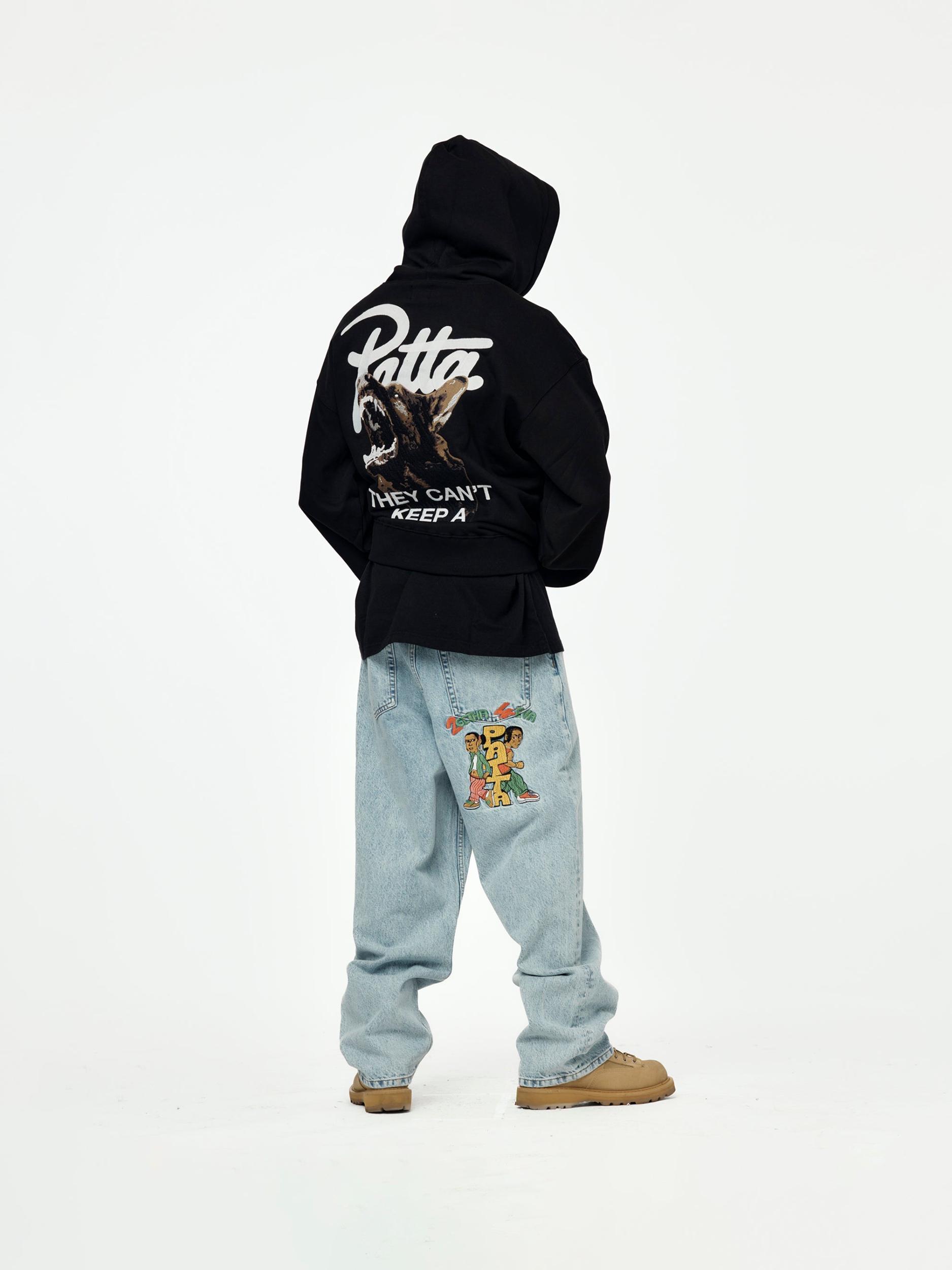 Bark Boxy Hooded Sweater (Black) Product Image