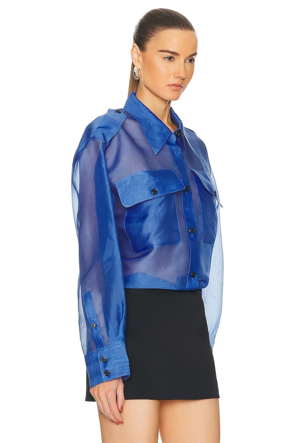 KHAITE Missa Top in Blue Product Image