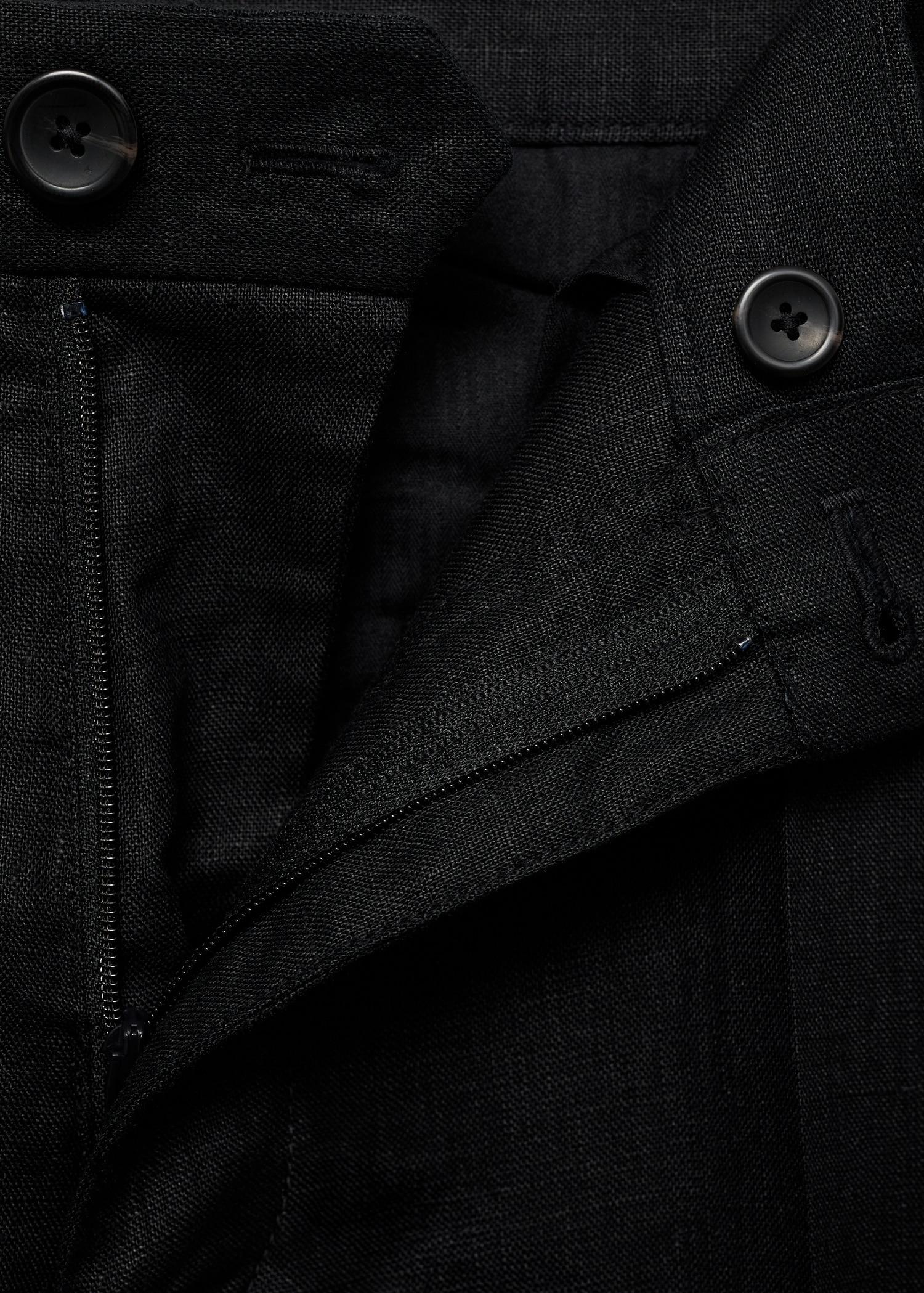 100% linen regular-fit trousers - Men | MANGO USA Product Image