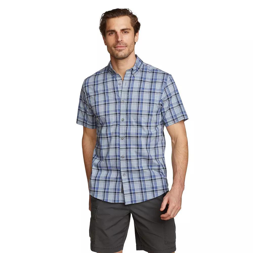 Men's Eddie Bauer UPF 50 Voyager Short Sleeve Button-Down Shirt, Size: Small, Dijon Product Image