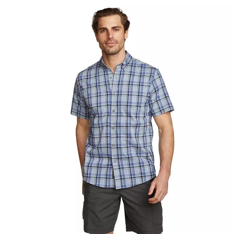 Men's Eddie Bauer UPF 50 Voyager Short Sleeve Button-Down Shirt, Size: Small, Dijon Product Image