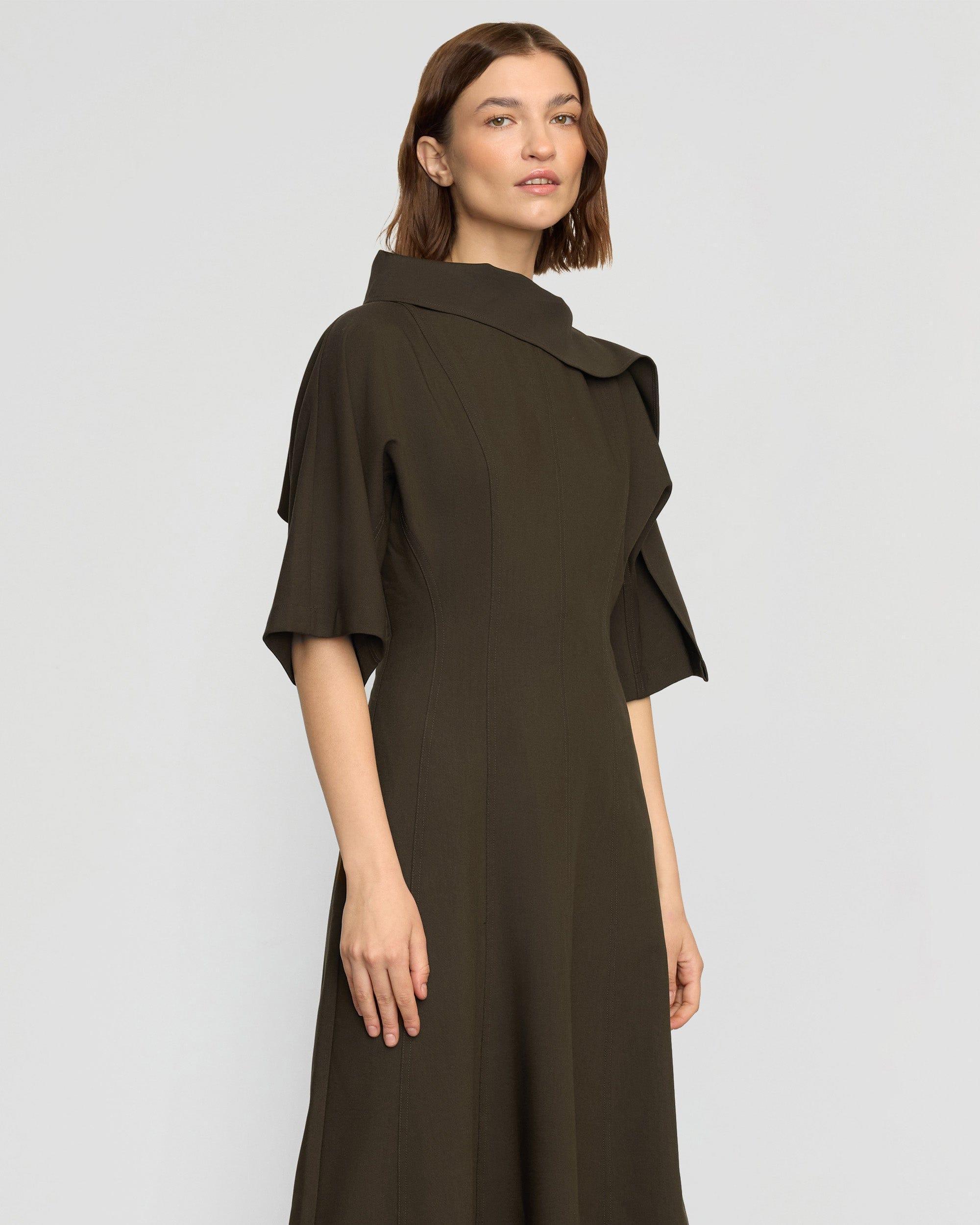 Addison Foldover Scarf-Neck Dress Product Image