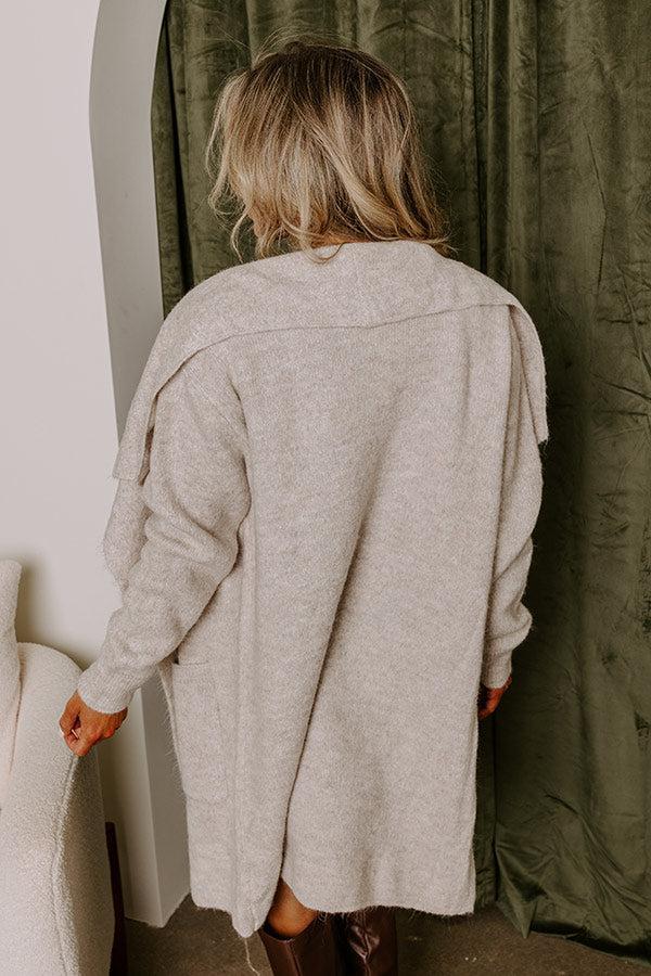 Fall Retreat Cardigan In Stone Product Image