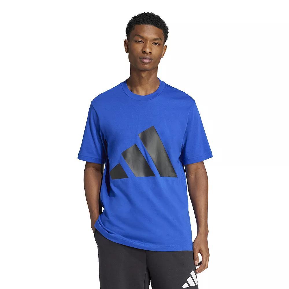 Men's adidas Essentials Big Logo Sportswear T-Shirt, Size: Large, Multi Royal Blue Product Image