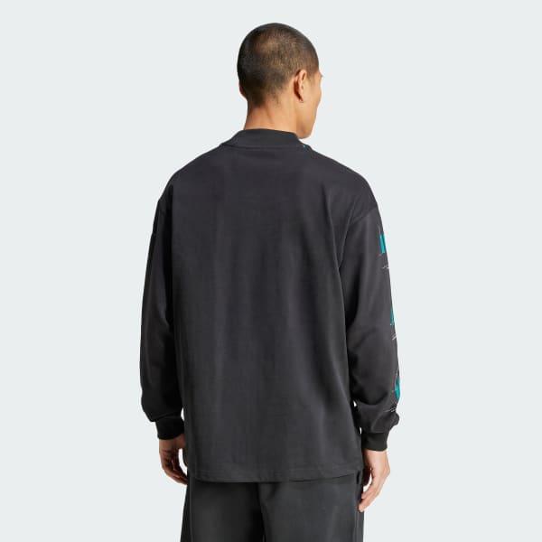 adidas Equipment Long Sleeve Graphic Tee Cloud White 2XL Mens Product Image