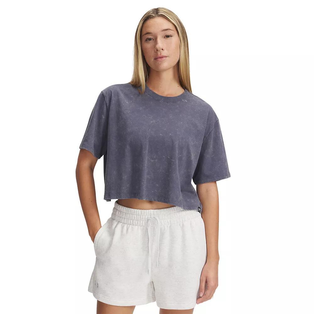 Women's Under Armour Rival Wash Short Sleeve Top, Size: Large, Downpour Gray Product Image