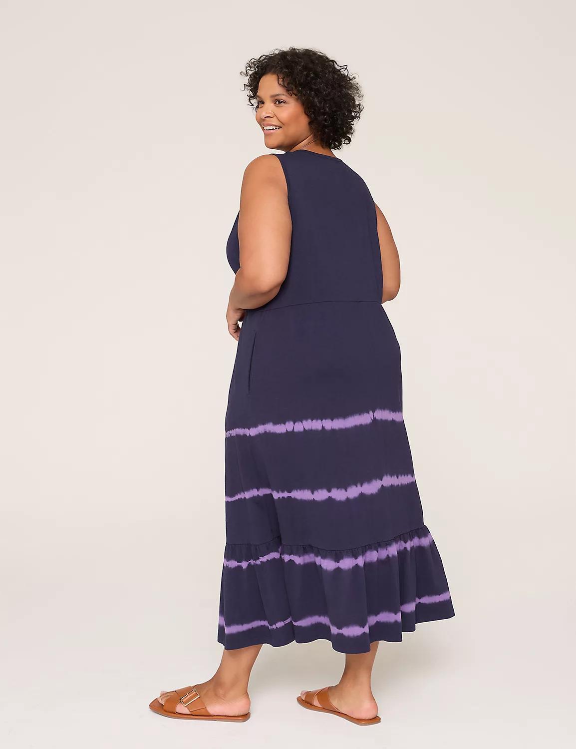 Scoop-Neck Tiered Swing Dress Product Image