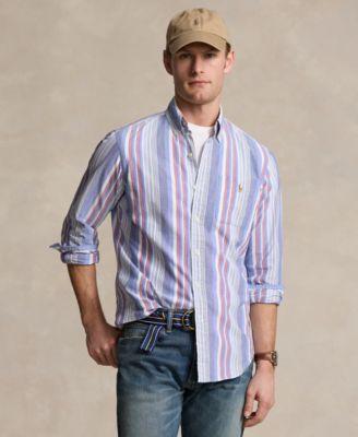 Polo Ralph Lauren Mens Classic-Fit Striped Oxford Shirt Product Image