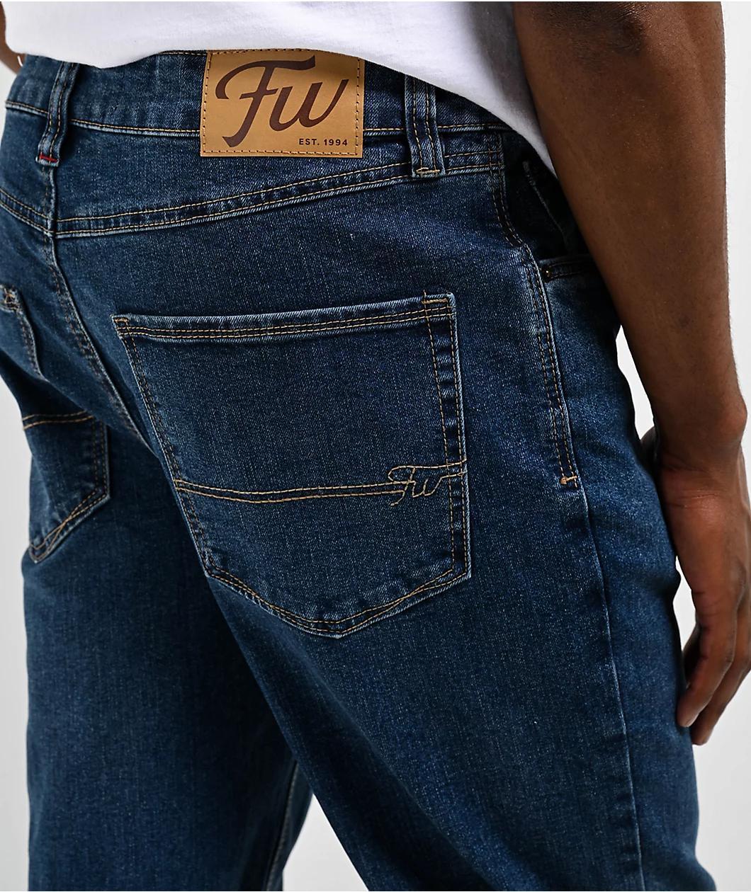 Freeworld Straight Dark Blue Denim Jeans Product Image