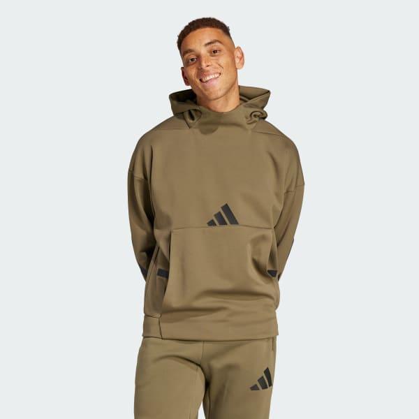 adidas Z.N.E. Hoodie Olive Strata S Mens Product Image