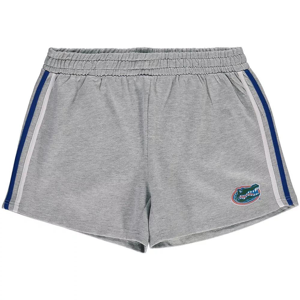 Women's Heathered Gray Florida Gators Plus Size 2-Stripes Shorts, Size: 3XL, Grey Product Image