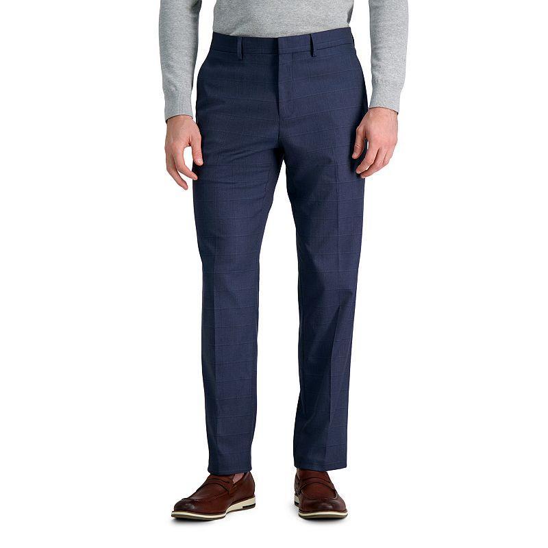 Men's J.M. Haggar Premium Tailored-Fit Stretch Flat-Front Suit Pants, Size: 38 X 32, Blue Windowpane Product Image