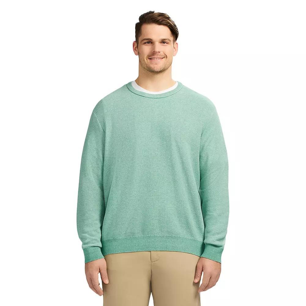 Big & Tall IZOD Honeycomb Crewneck Sweater, Men's, Size: XL Tall, Beryl Green Product Image