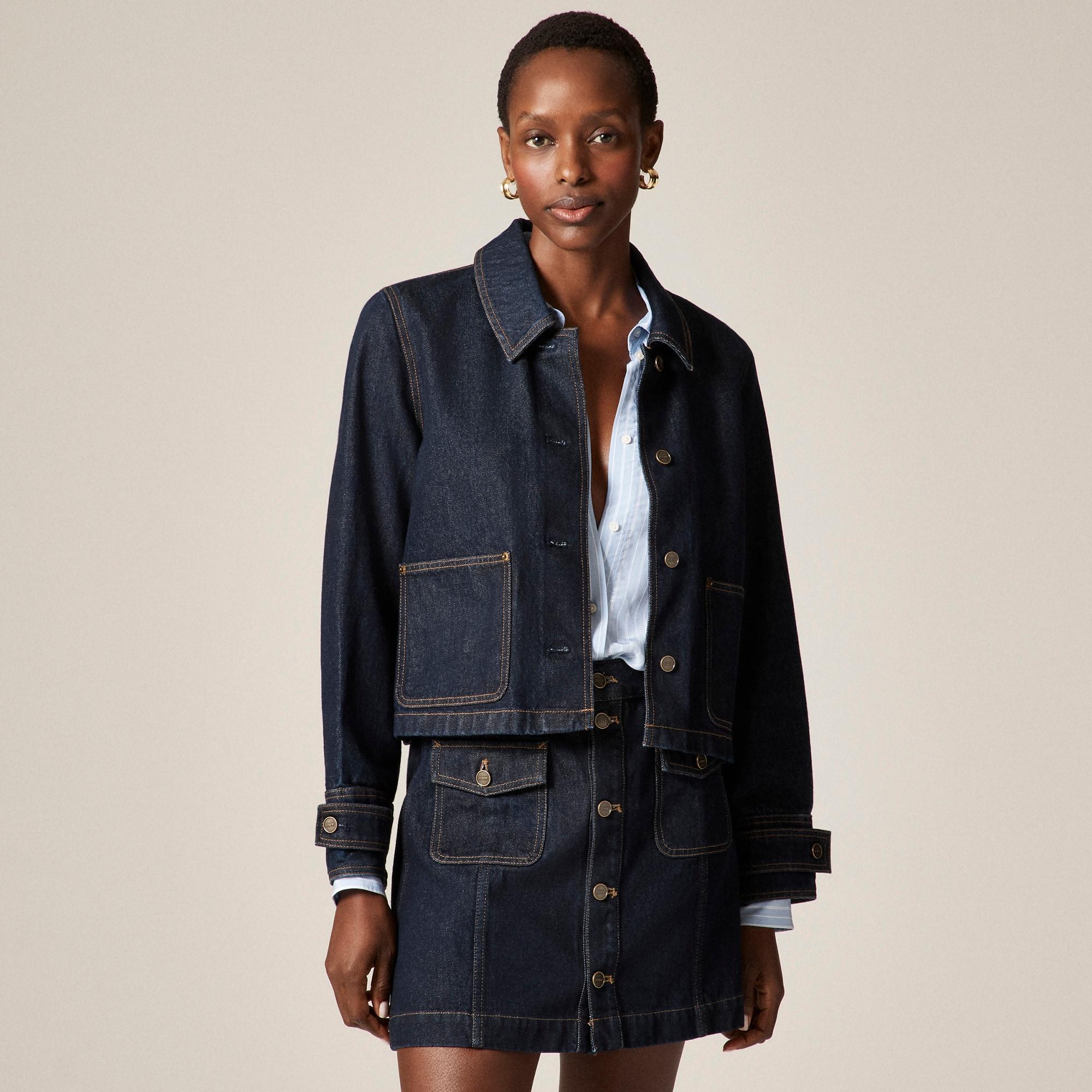 Cropped Barn Jacket™ in denim Product Image
