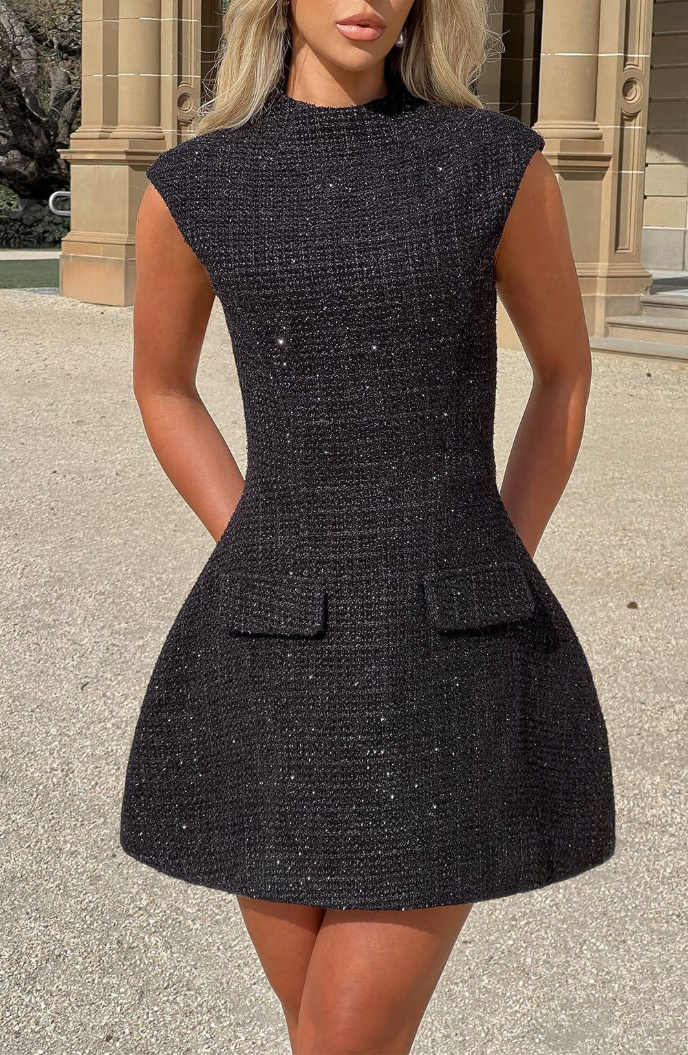 Blake Mini Dress - Black Product Image