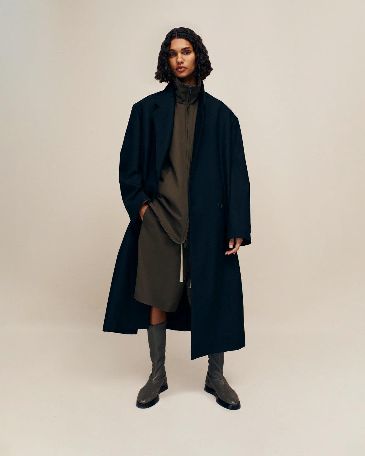 Wool Crepe High Neck Jacket Product Image