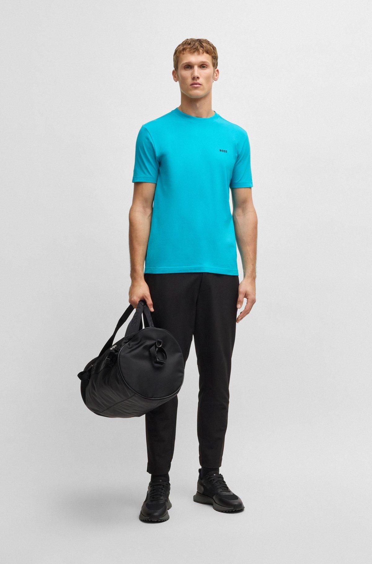Stretch-cotton regular-fit T-shirt with contrast logo Product Image