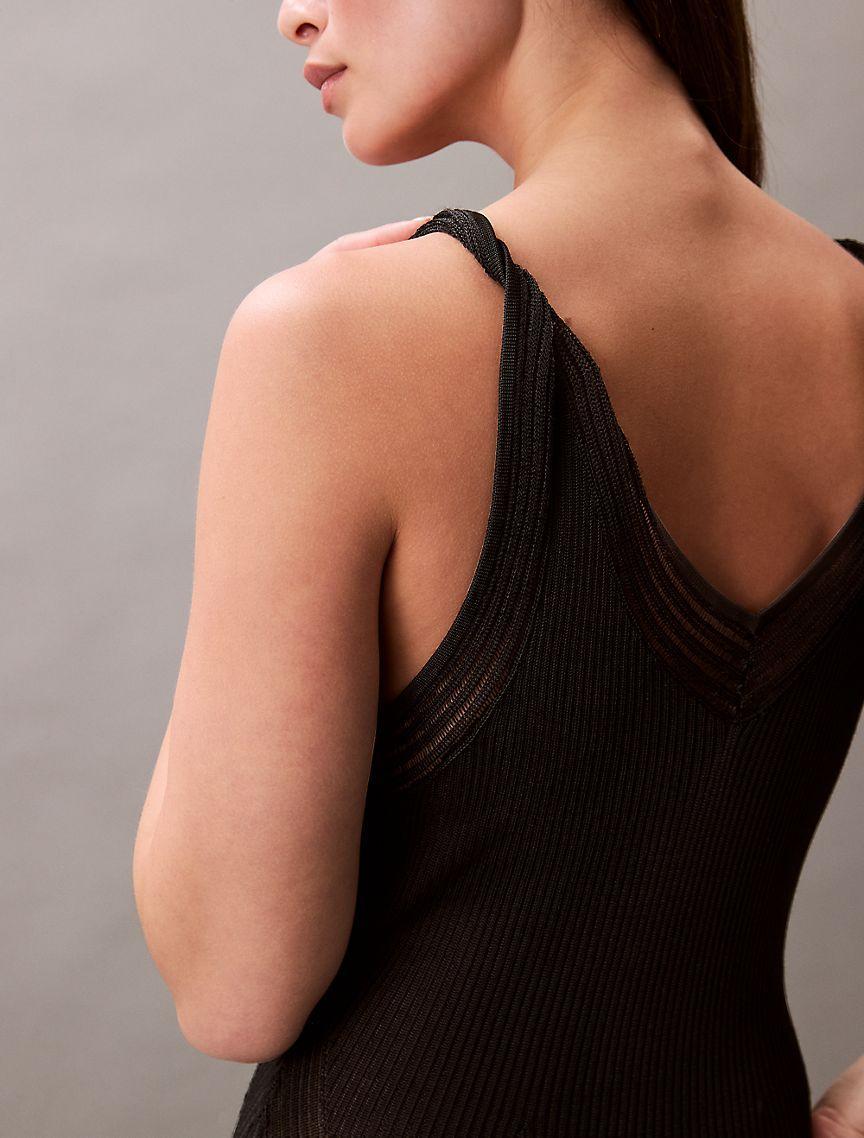 Viscose Ribbed Midi Dress Product Image