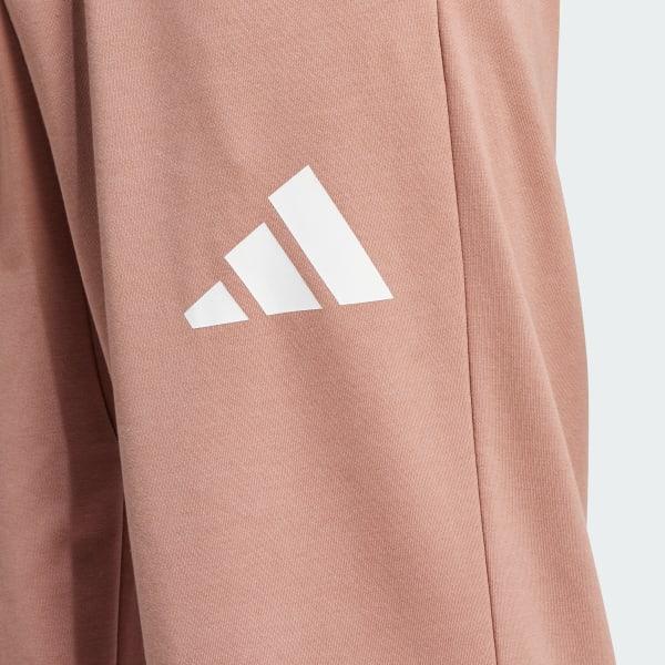 adidas Essentials Wide Leg 3 Bar Logo Pants Warm Clay XL Mens Product Image