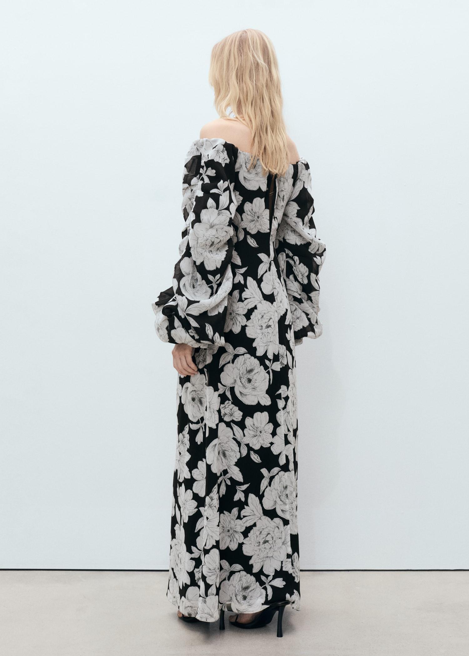 Strapless floral dress - Women | MANGO USA Product Image