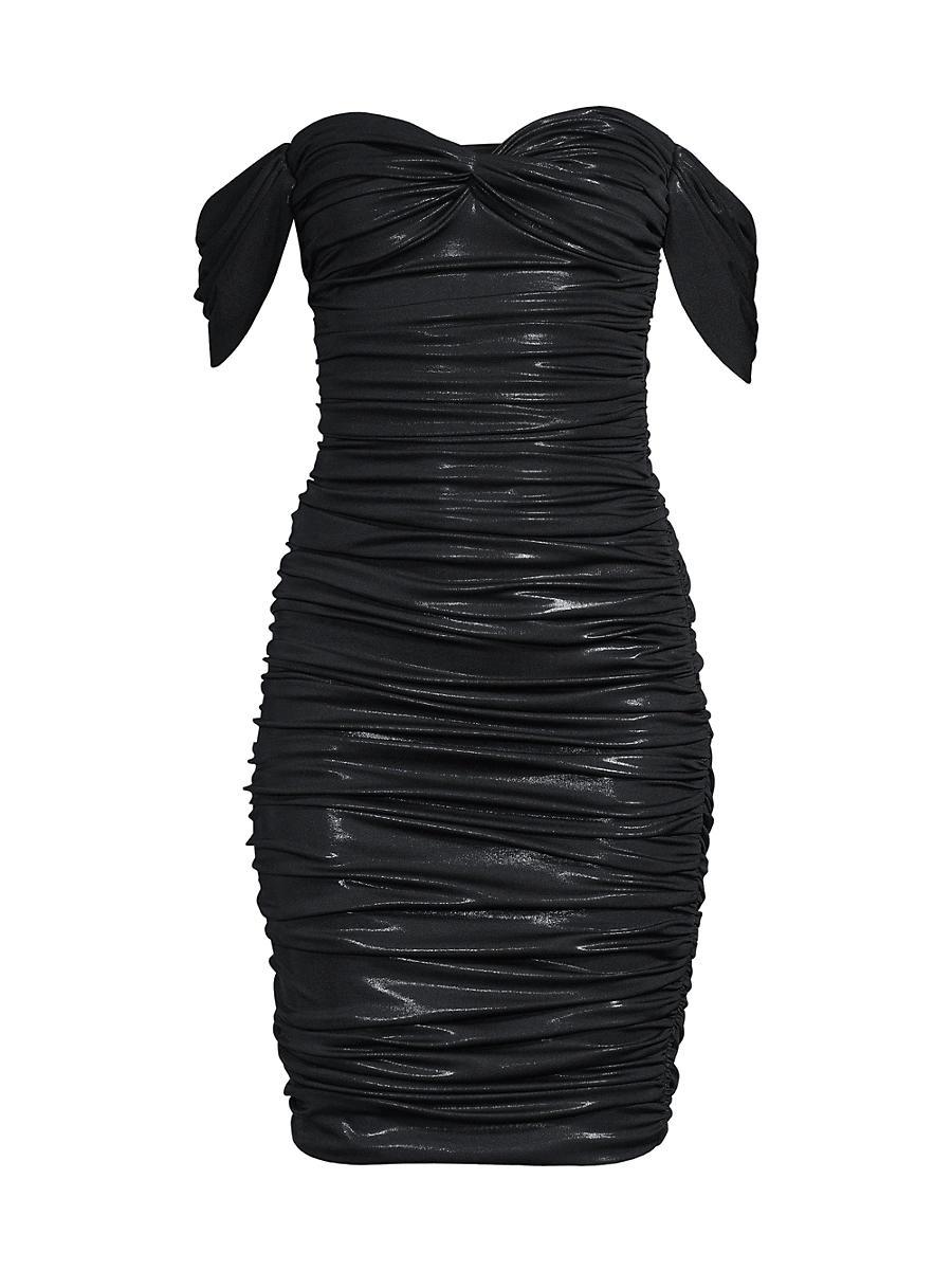 Womens Walter Ruched Off-The-Shoulder Sheath Dress Product Image