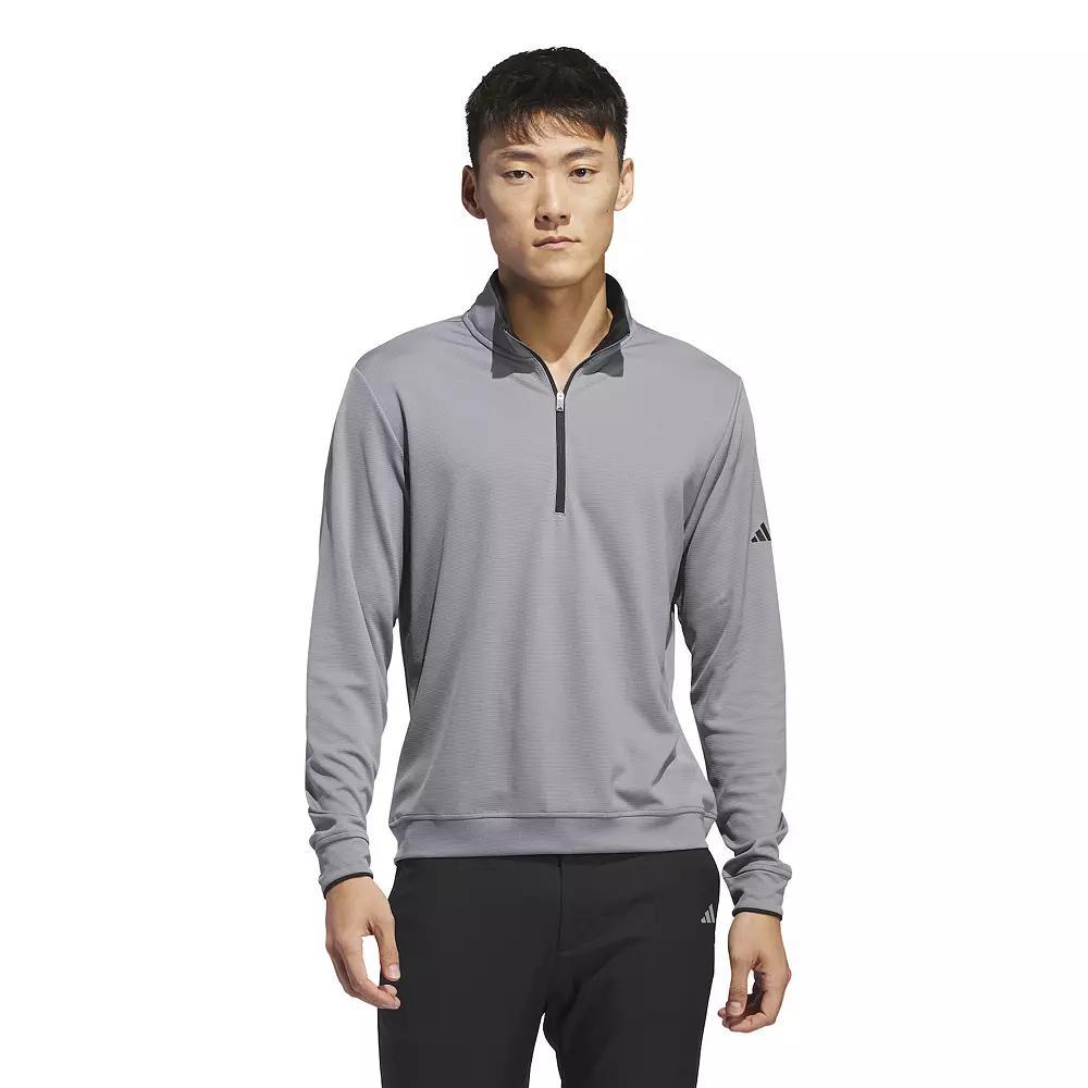 Men's adidas Lightweight Half-Zip Golf Top, Size: Medium, Gray Three Product Image