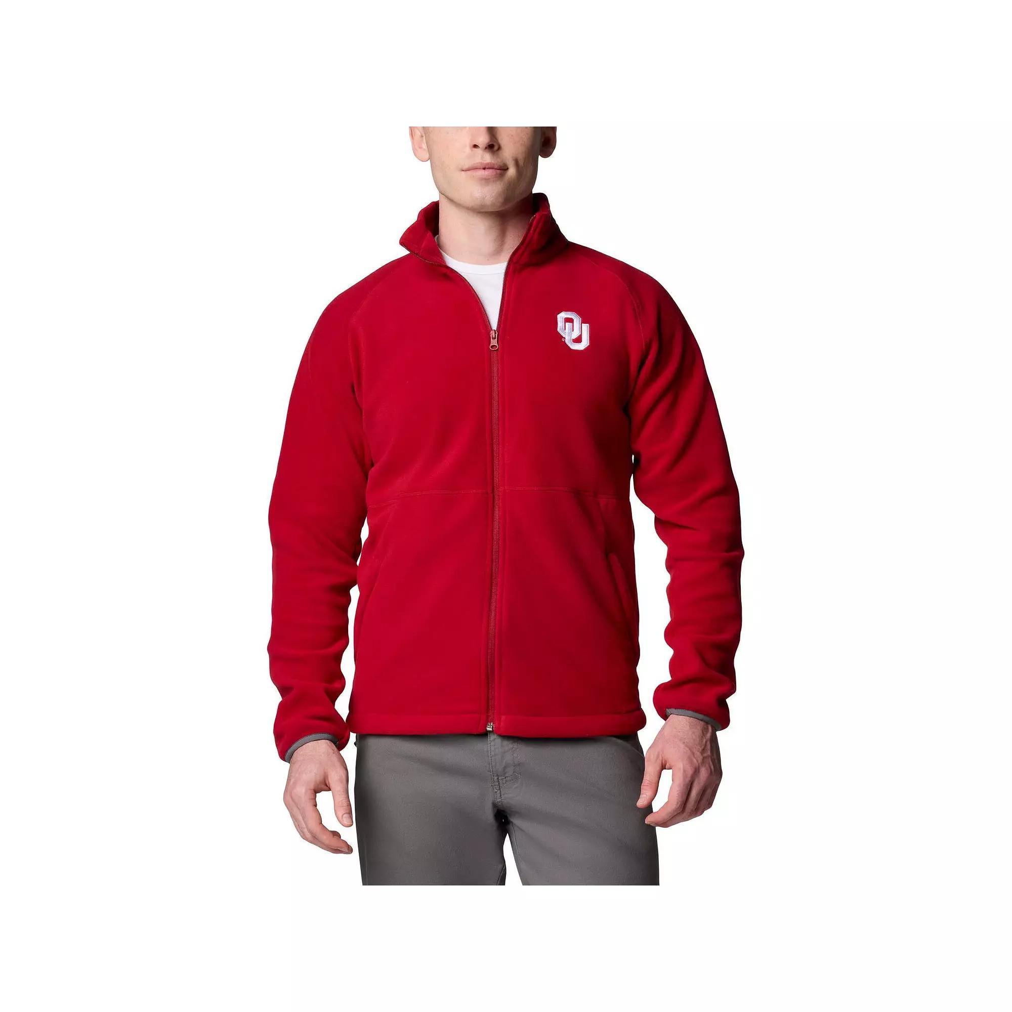 Men's Columbia  Crimson Oklahoma Sooners Flanker IV Fleece Full-Zip Jacket, Size: Medium, Red Product Image