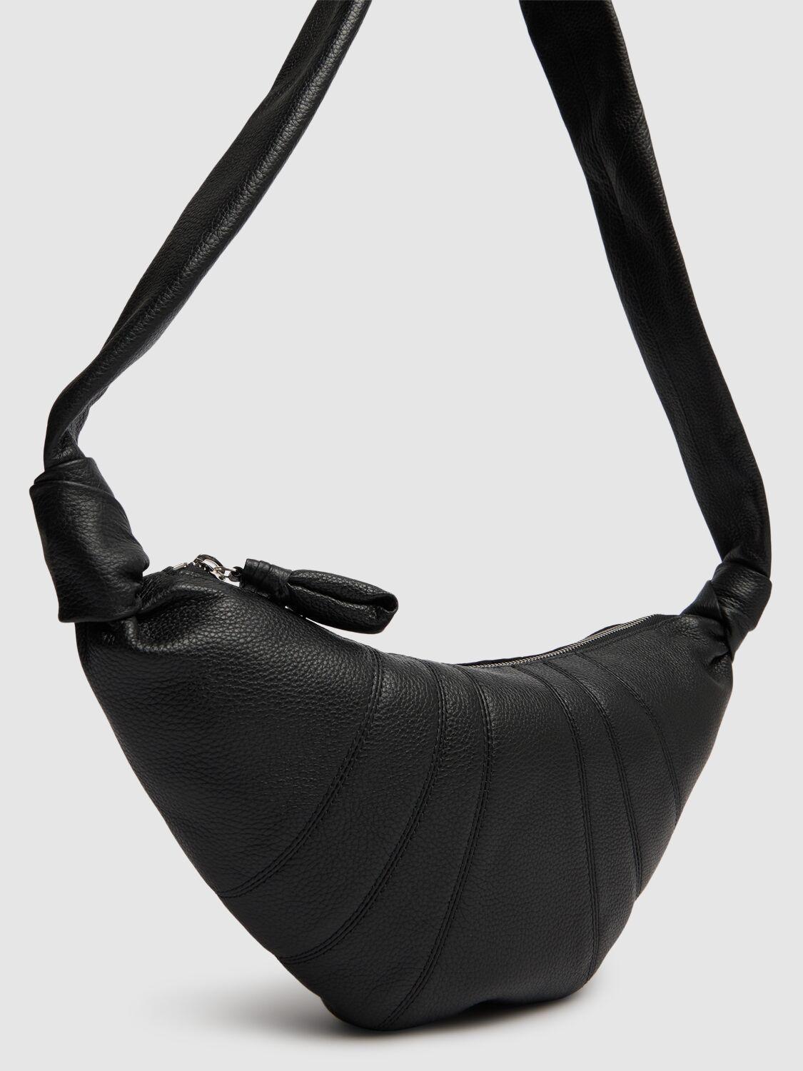 LEMAIRE Small Croissant Bag In Black Product Image