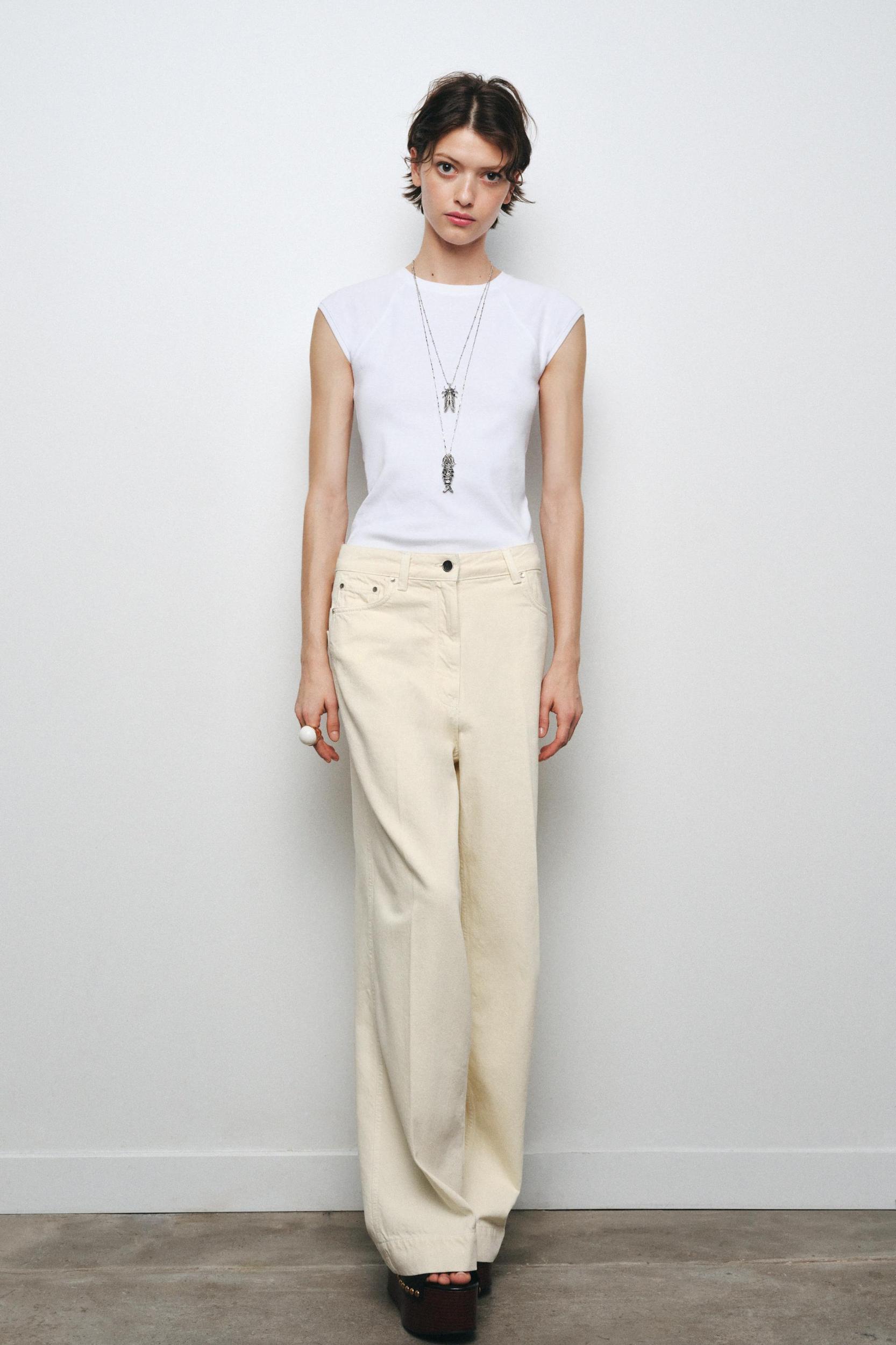 HIGH-WAISTED LOOSE FIT JEANS ZW COLLECTION Product Image