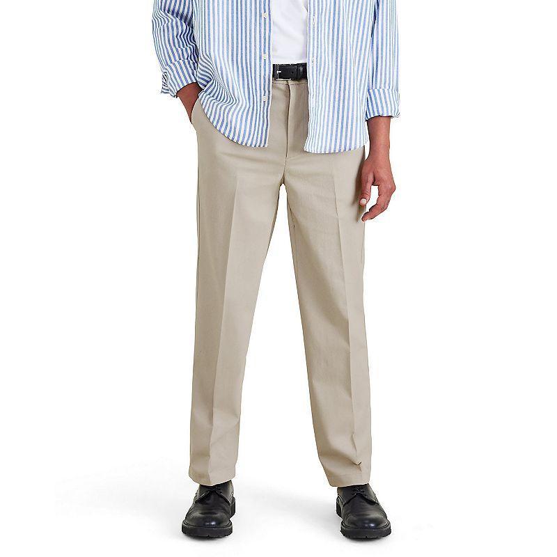 Men's Dockers Signature Iron Free Stain Defender Relaxed-Fit Khaki Pants, Size: 34 X 32, British Green Product Image